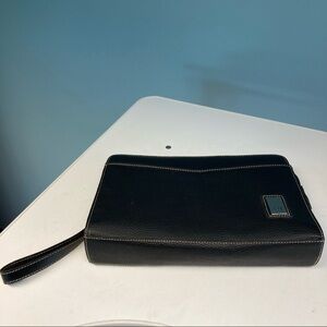 DUNHILL MEN’s Clutch Multiple Compartments Zippers Wallwt Organizer